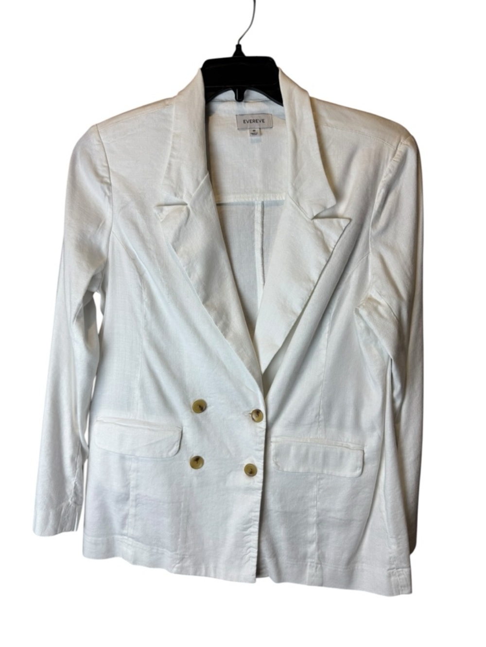 Evereve Alexa Linen Blend Blazer White M